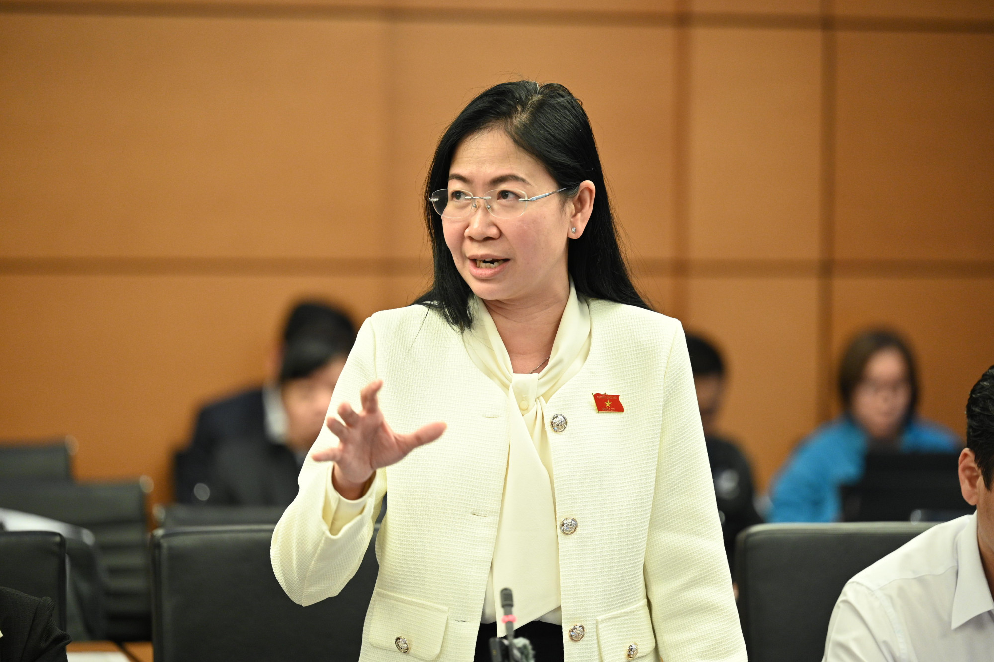 Đề xuất cơ chế báo chí đặc thù cho TPHCM và Hà Nội Đại biểu Quốc hội Phan Thị Thanh Phương - ảnh: Đ.T.