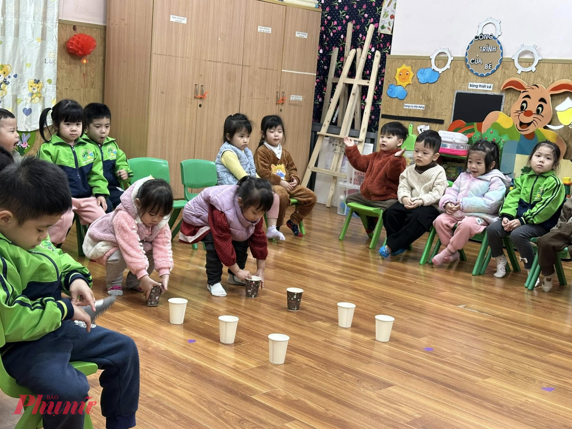 Một tiết học của các bé Trường mầm non May 10, TP Hà Nội.