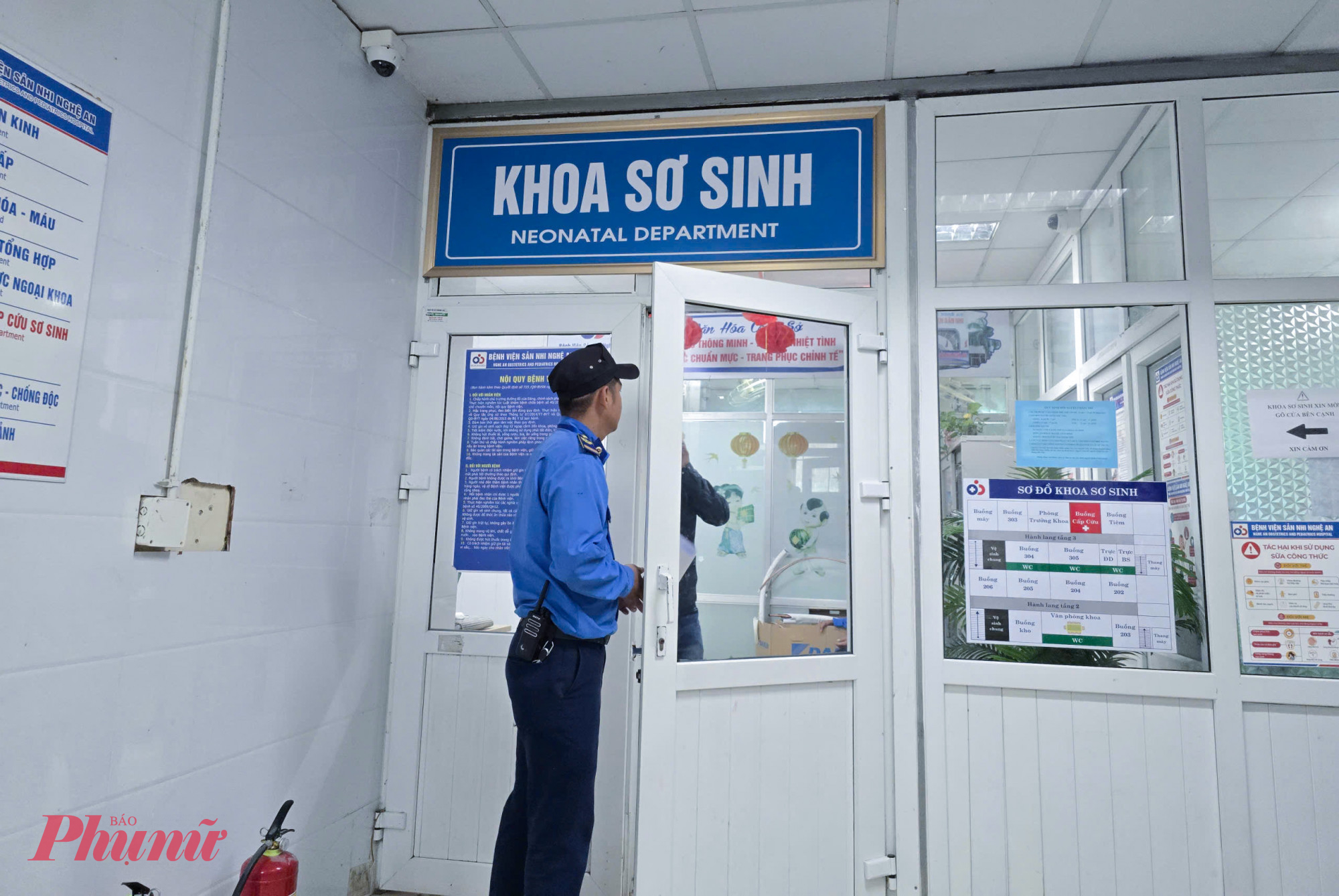Khoa Sơ sinh được công an phong tỏa để điều tra - Ảnh: Phan Ngọc