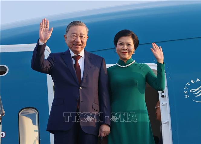 Tổng bí thư Tô Lâm và Phu nhân. Nguồn ảnh: TTXVN