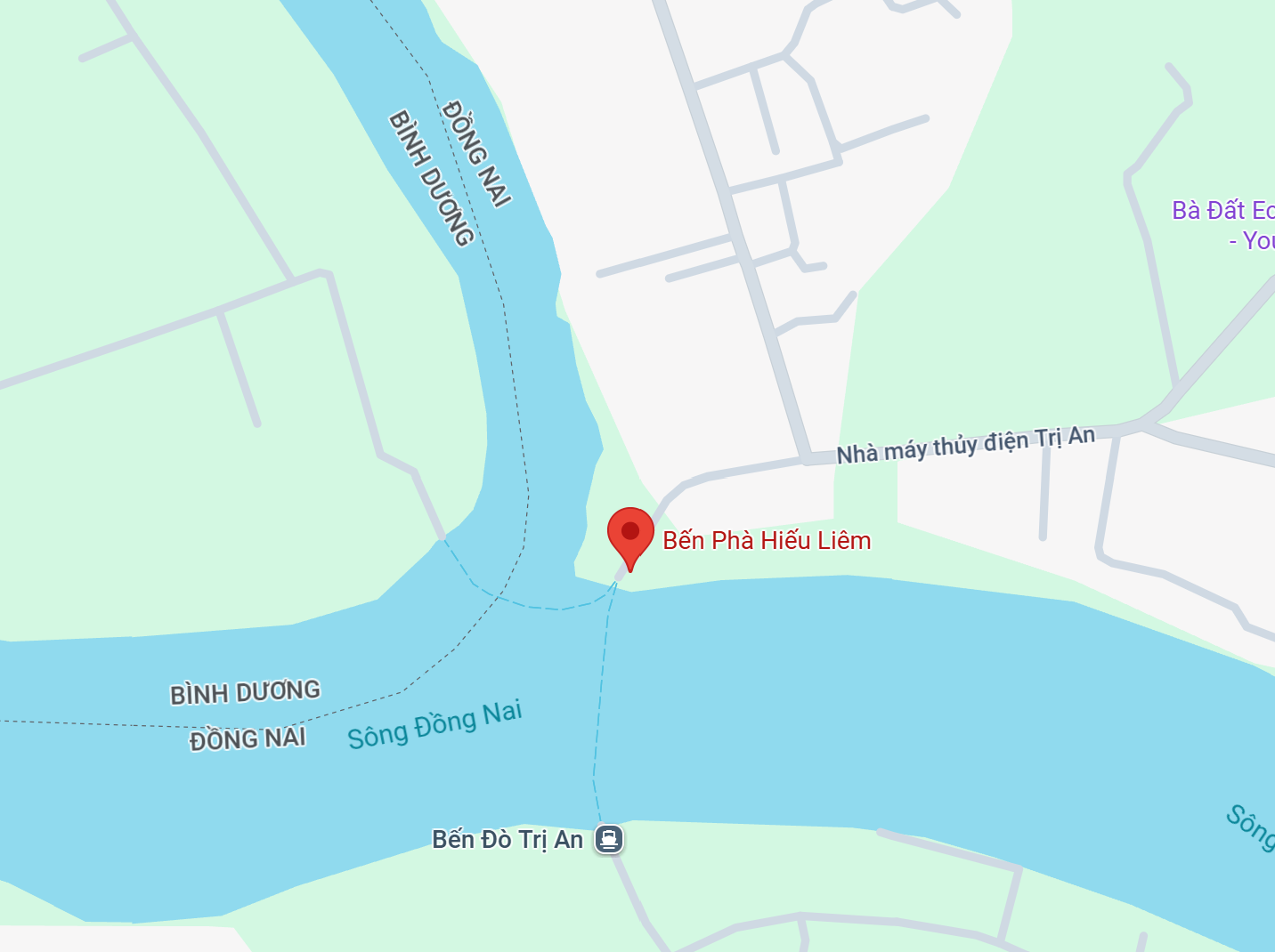 Vị trí xây cầu Hiếu Liêm 2 - Ảnh: Google maps