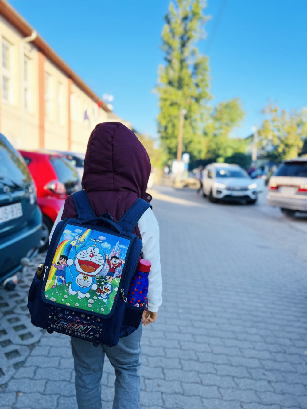 Đi bộ tới trường, con trai tác giả tự hào vì đã đóng góp  hơn 173.000 bước chân sau 3 tuần tham gia thử thách  - Ảnh do tác giả cung cấp