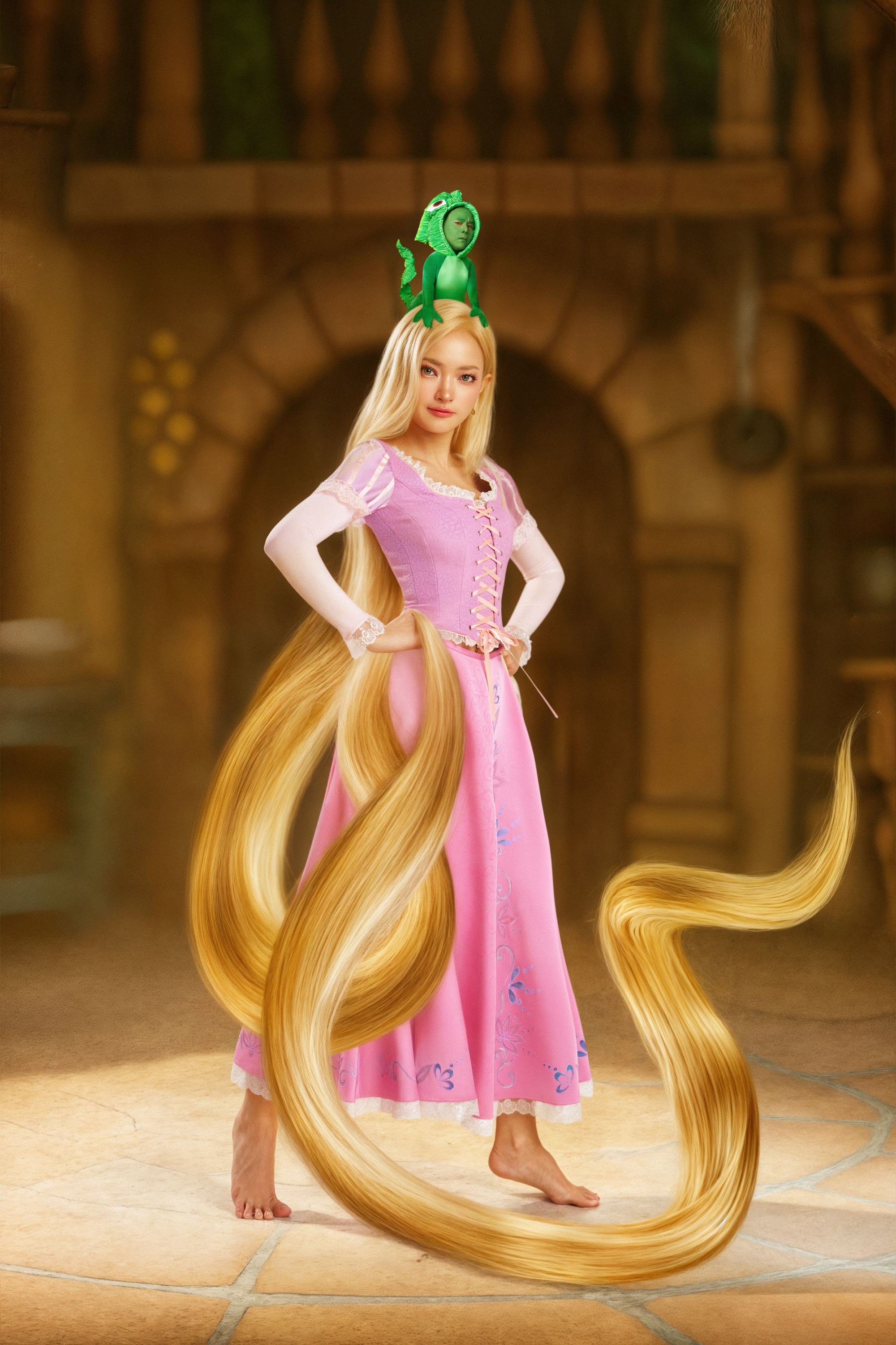 Không chọn hướng hóa trang kinh dị như thường thấy, Châu Bùi mang đến một Halloween ngọt ngào, đầy màu sắc cổ tích, khẳng định phong cách cá nhân biến hóa đa dạng, vừa thời thượng, vừa đậm chất nghệ thuật thị giác.