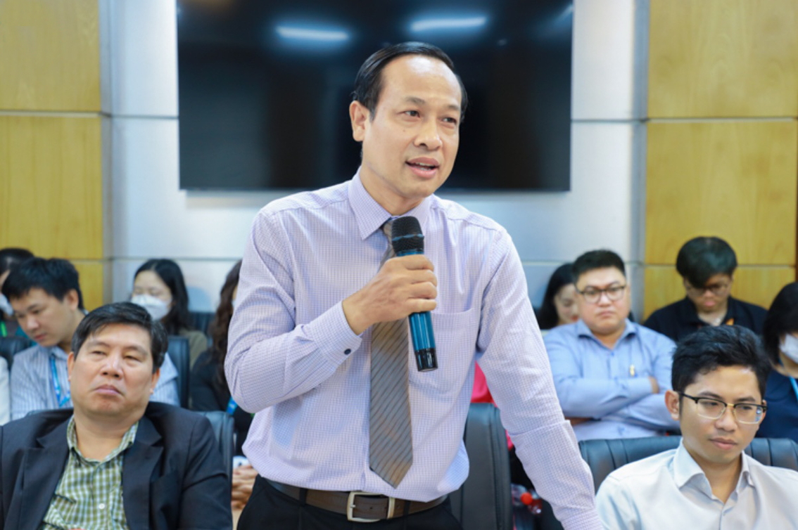 Luật sư Huỳnh Minh Vũ trong một hội thảo  tại Trường đại học Luật TPHCM - Ảnh do nhân vật cung cấp