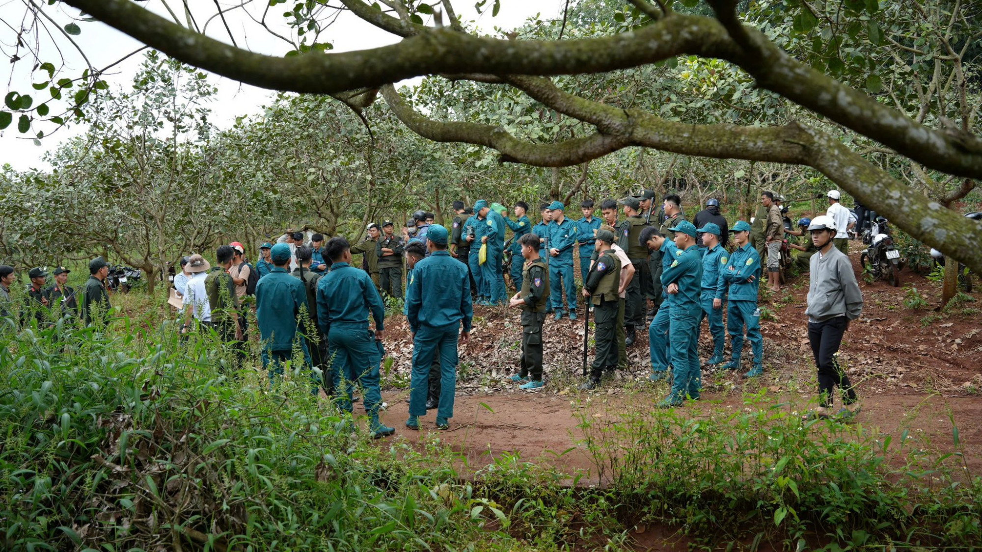 Cảnh sát truy lùng Lê Sỹ Tùng. Ảnh: CA