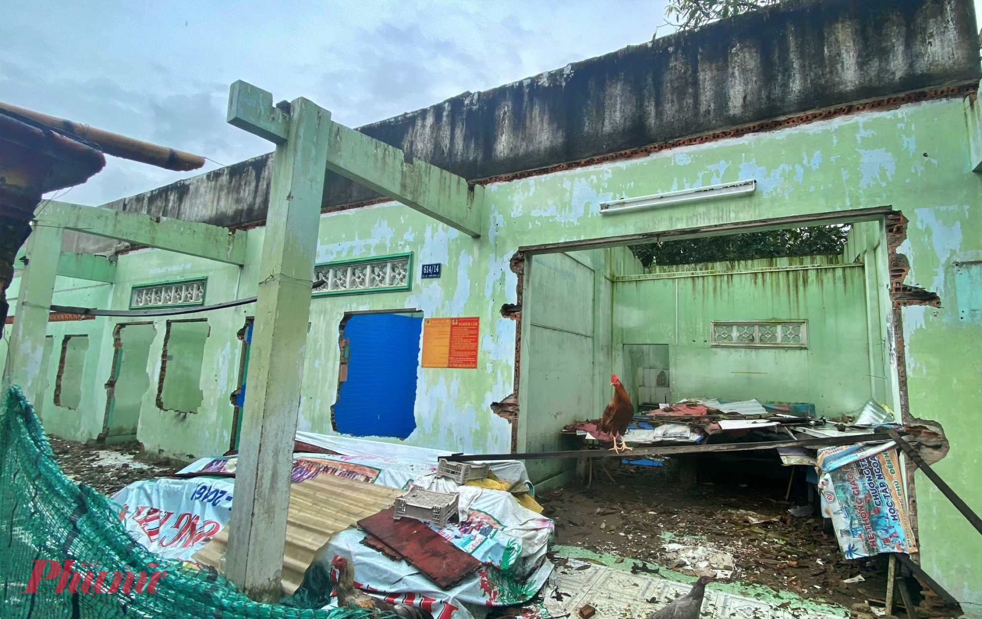 Căn nhà đã được chủ nhân tháo dỡ nhường đất cho dự án đường Vành đai 2