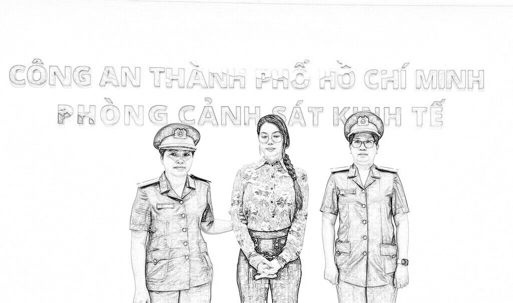 Trương Ngọc Ánh thời điểm bị bắt giữ. Ảnh: CA