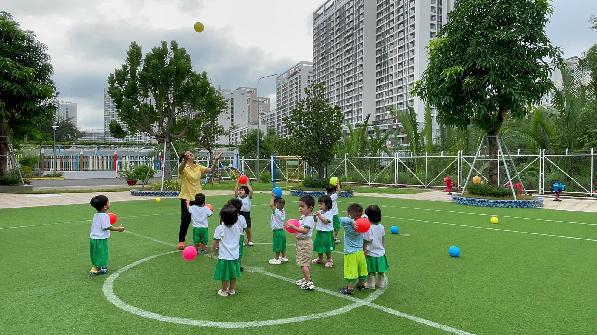 Một lớp học mầm non tại Trường mầm non Nam Sài Gòn - Ảnh: T.T.