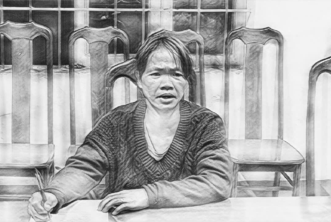 Đối tượng Nguyễn Thị Lê tại cơ quan công an - Ảnh: S.Đ.