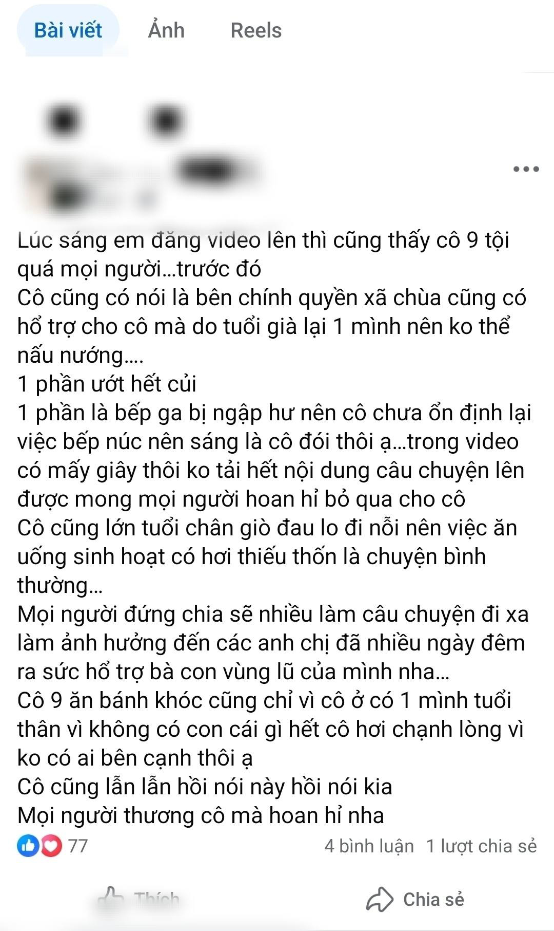 Chủ tài khoản đăng thông tin sai sự thật đã đính chính thông tin.