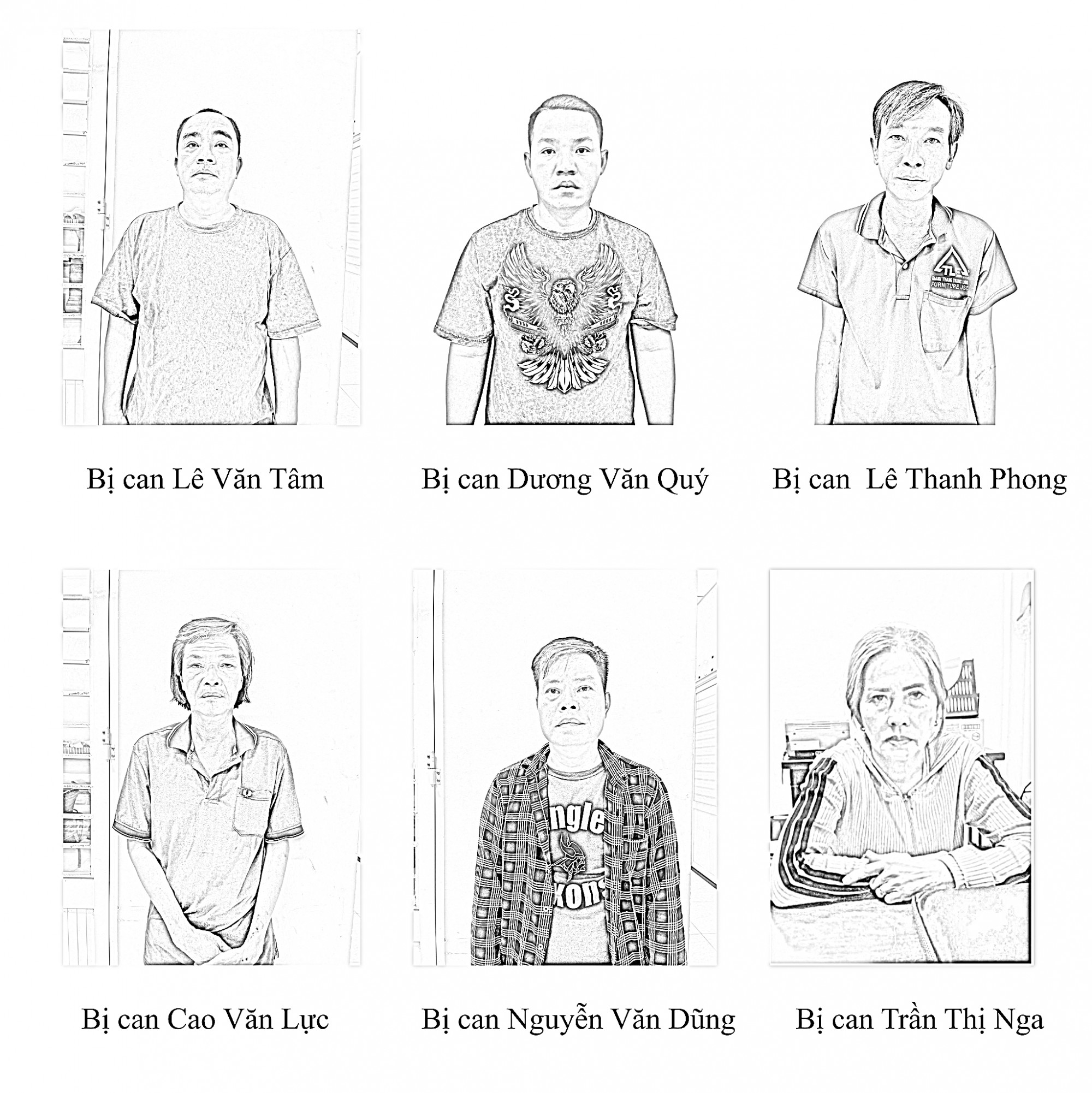 Các đối tượng tham gia đánh bạc bị khởi tố - Ảnh CACC