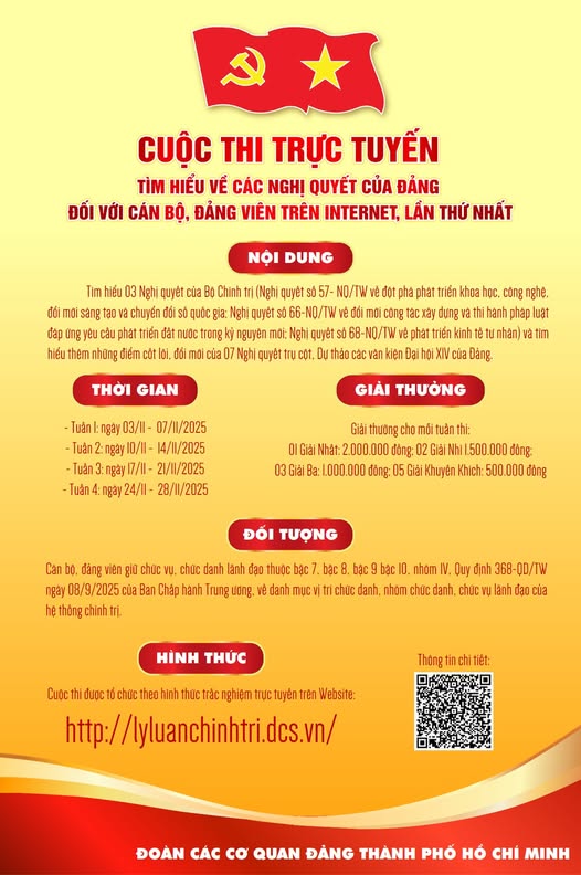 Thông tin Hội thi trực tuyến ìm hiểu về các Nghị quyết của Đảng đối với cán bộ, đảng viên trên internet, lần thứ I.