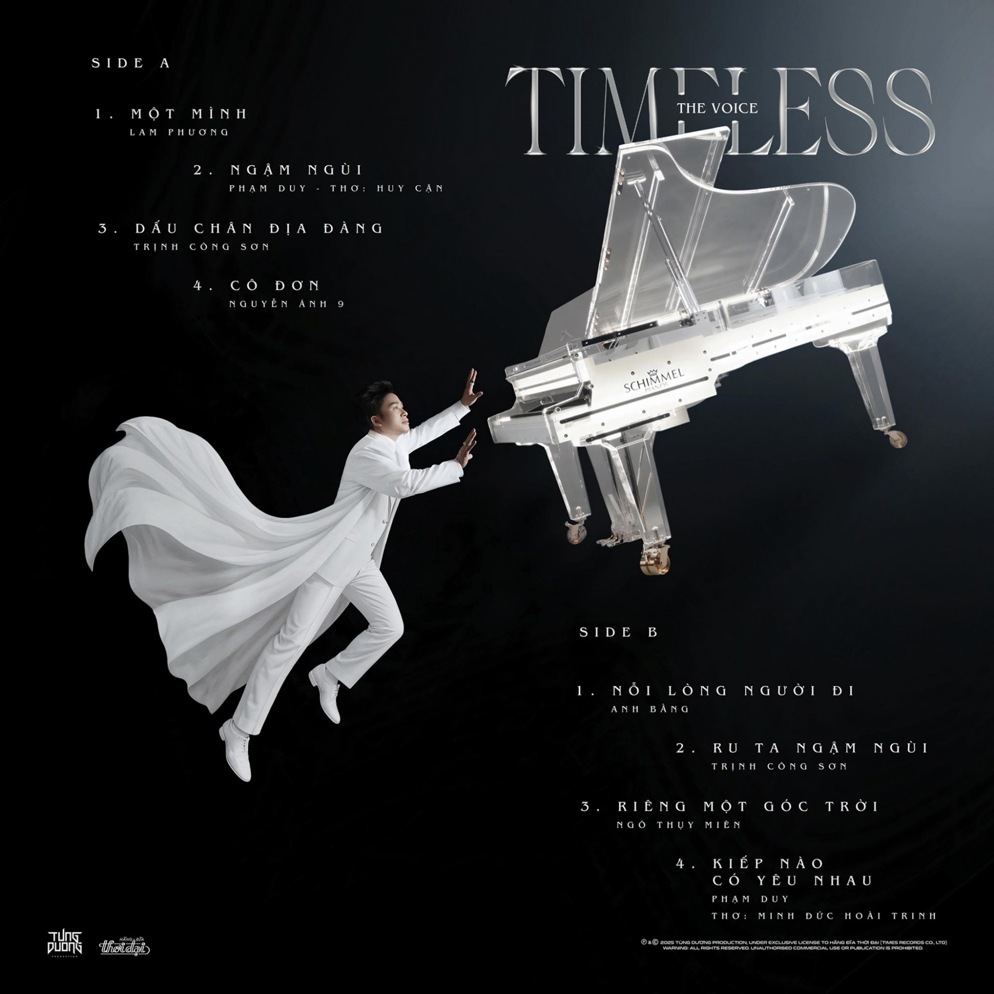 Album mới của Tùng Dương gồm 8 ca khúc được nhiều thế hệ khán giả yêu thích của những nhạc sĩ nổi tiếng