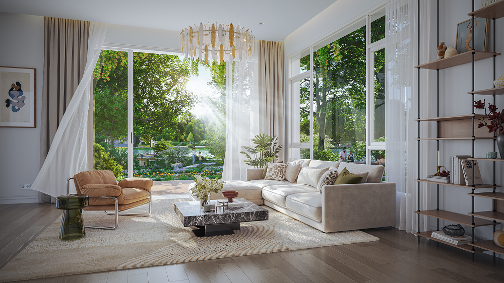 Sau mỗi khung cửa tại Retreat Forest là bức tranh thiên nhiên ngập tràn