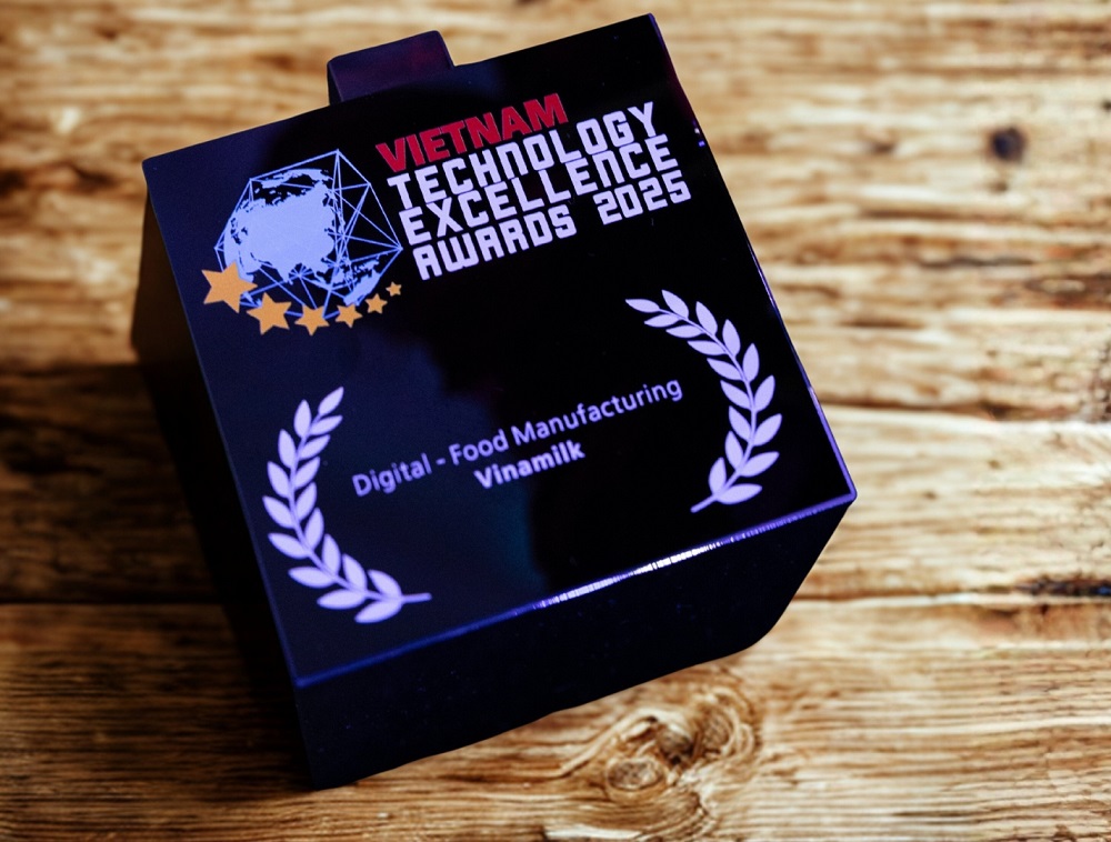 Chỉ Vinamilk là doanh nghiệp sữa của Đông Nam Á được vinh danh tại hạng mục Chuyển đổi số - Sản xuất thực phẩm tại ATEA 2025 - Ảnh: BTC