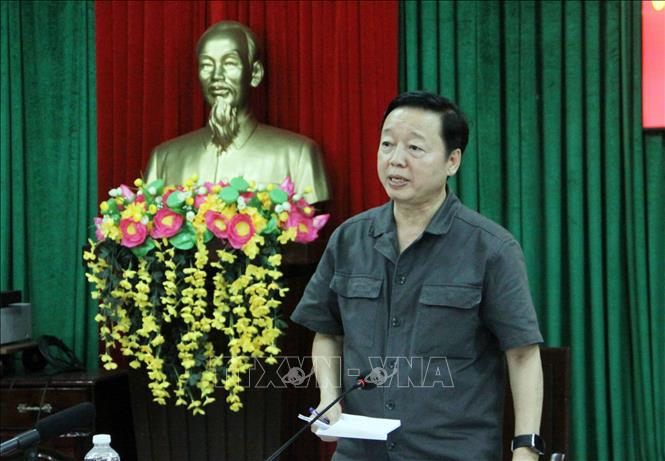 Phó Thủ tướng Chính phủ Trần Hồng Hà phát biểu kết luận buổi làm việc