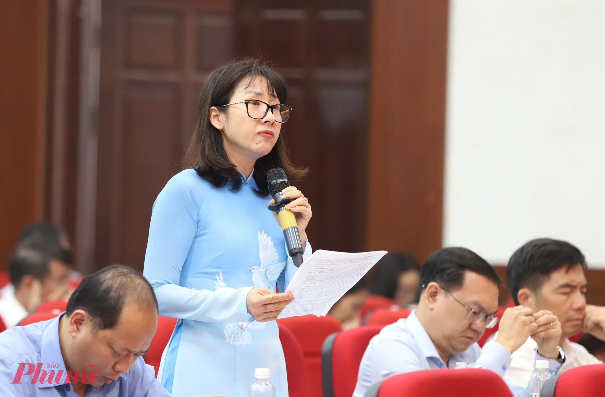 Bà Phạm Thị Thanh Hiền - Giám đốc Sở Nội vụ TPHCM phát biểu tại Hội nghị - Ảnh: Thanh Tâm