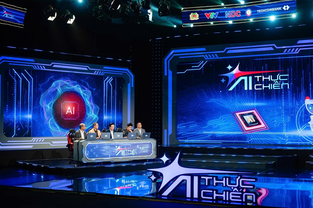 Trường quay ‘A.I thực chiến’ vòng thi Chung khảo - Ảnh: Techcombank