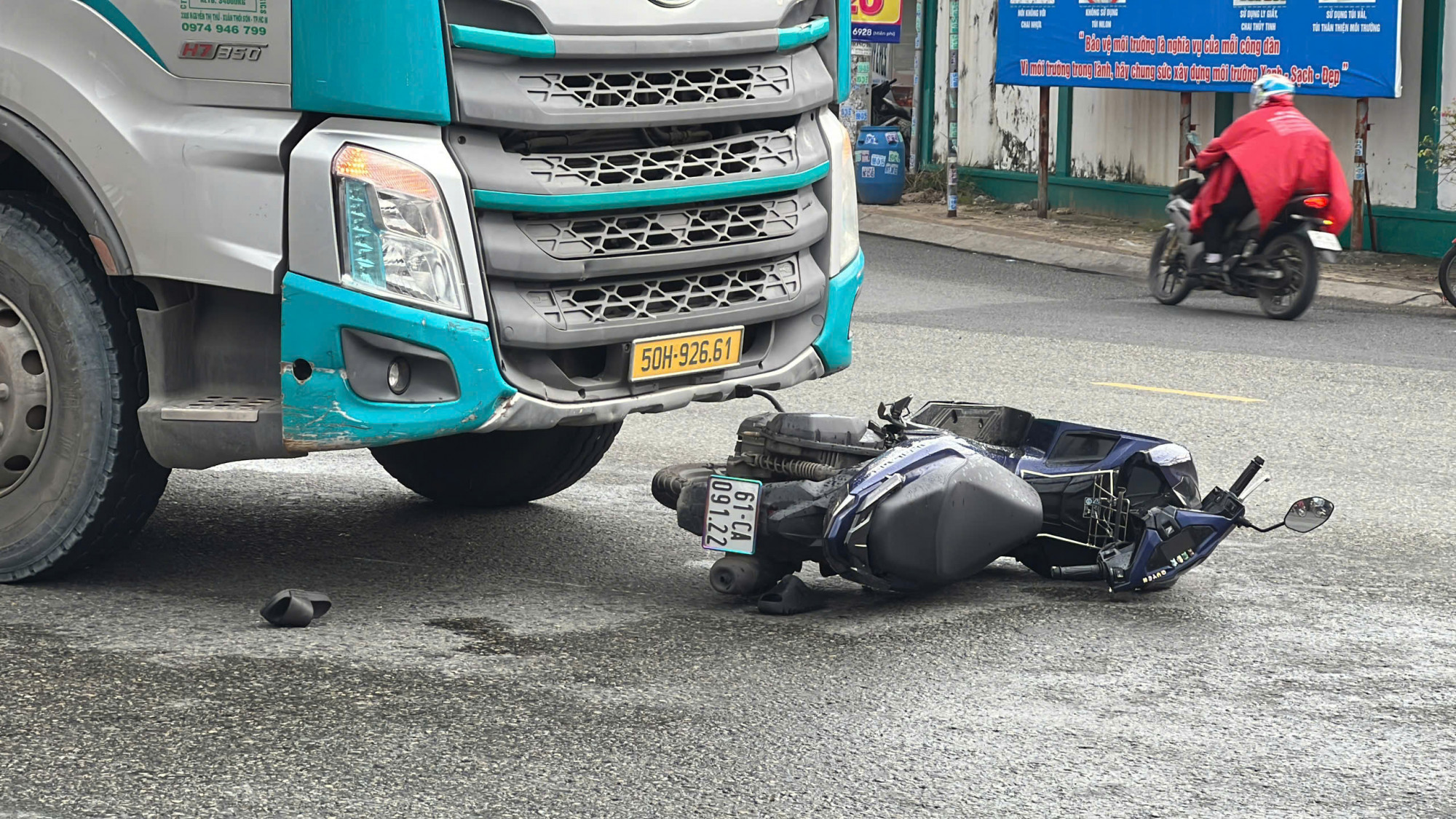 Hiện trường vụ tai nạn. Ảnh: A.X.