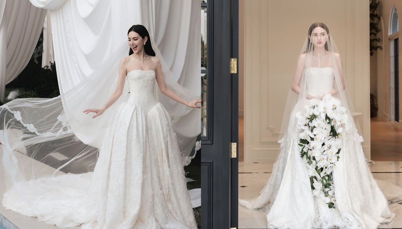 Mai Davika chọn lối trang điểm tự nhiên, tông hồng nude thanh khiết cùng mái tóc đen buông thẳng, làm nổi bật gương mặt thanh tú và thần thái rạng rỡ. Bộ trang sức kim cương nhỏ nhắn càng tôn thêm vẻ kiêu kỳ mà không làm mất đi sự nhẹ nhàng đặc trưng của ''ma nữ'' xinh đẹp nhất Thái Lan.