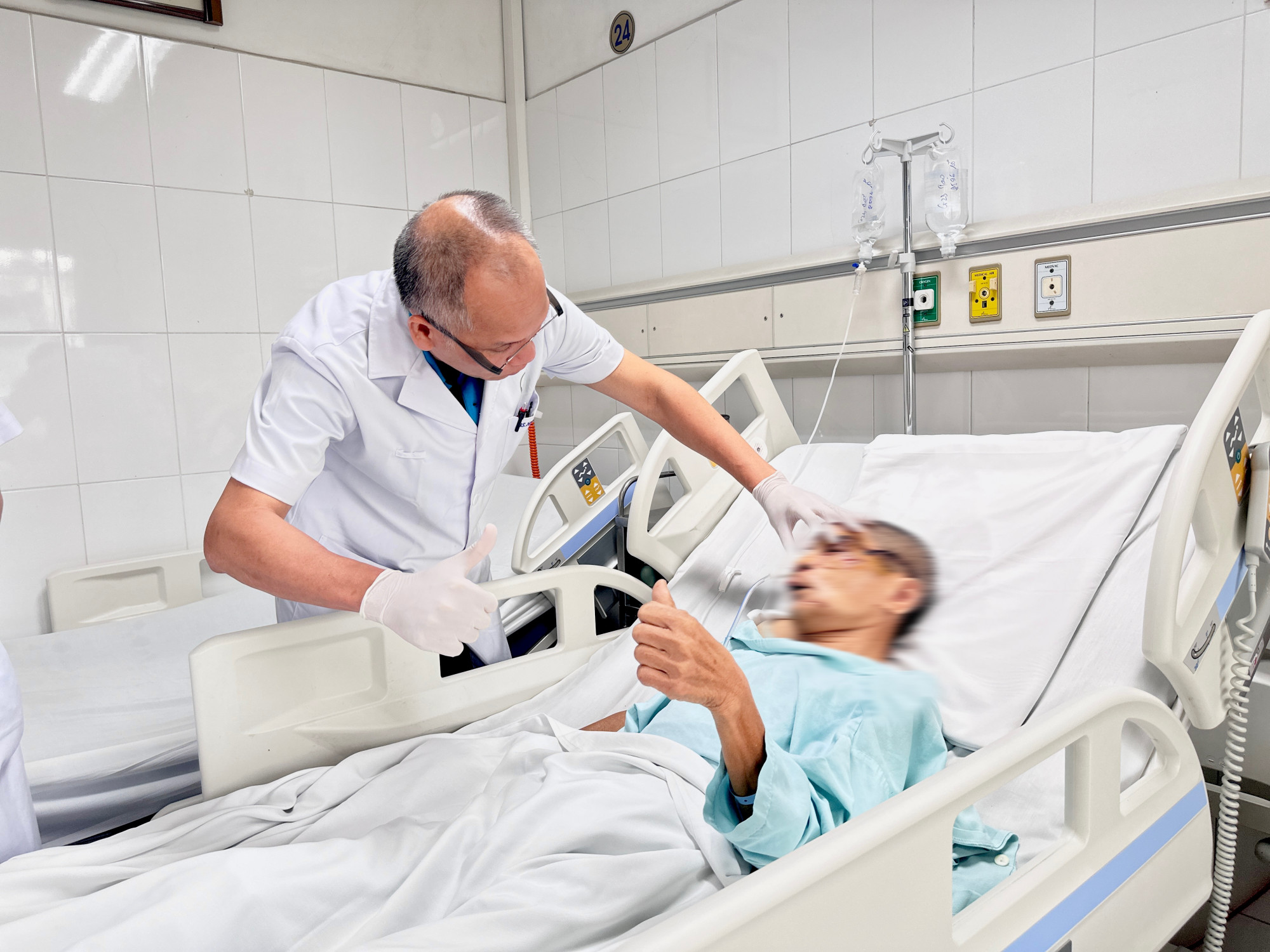 Bệnh nhân phẫu thuật sau tai nạn hy hữu - ảnh: Bệnh viện cung cấp