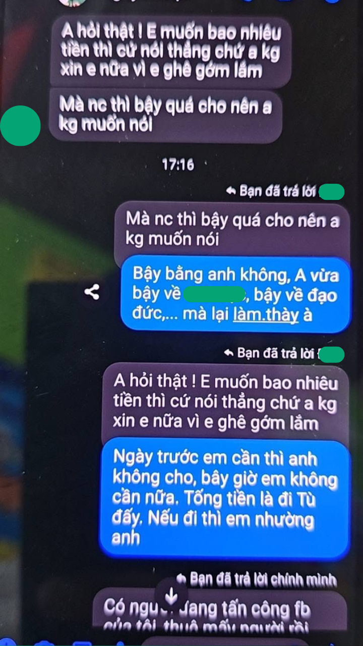 Một trong những tin nhắn được lan trường trên mạng xã hội thời gian gần đây 