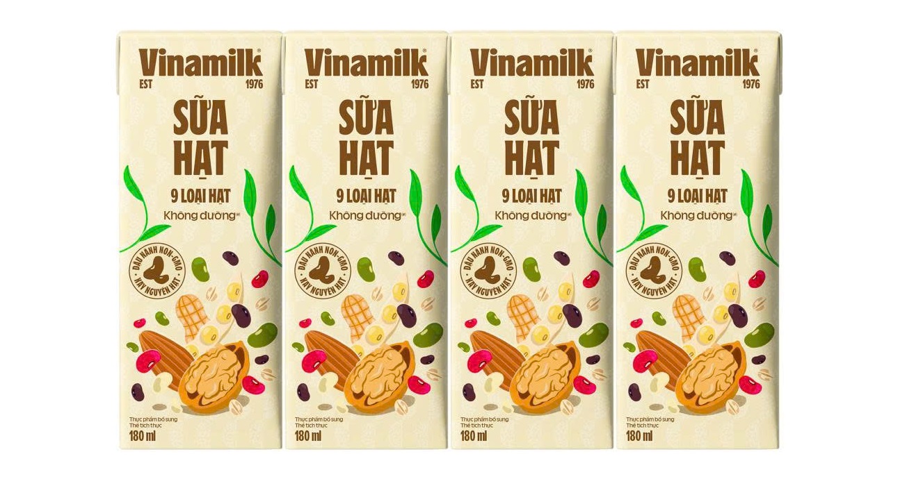 Mỗi hộp sữa hạt Vinamilk 9 loại hạt 180ml chứa khoảng 270mg ALA, giúp cung cấp đủ lượng ALA cơ thể cần