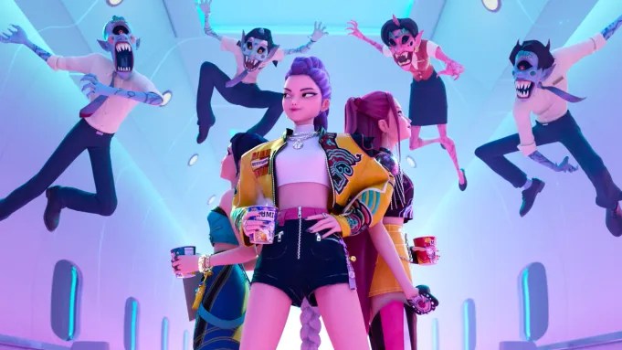 K-pop Demon Hunters đang được đặt nhiều kỳ vọng ở mùa giải Oscar năm nay. Ảnh. Netflix