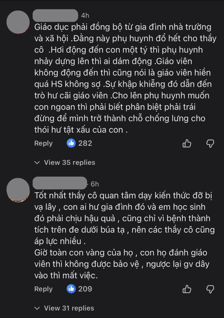 Đuổi việc cô giáo đánh học sinh ở Gia Lai có giúp học trò sửa sai? Cư dân mạng đang đưa ra rất nhiều bình luận khác nhau về kết quả của vụ việc này - Ảnh: Chụp màn hình