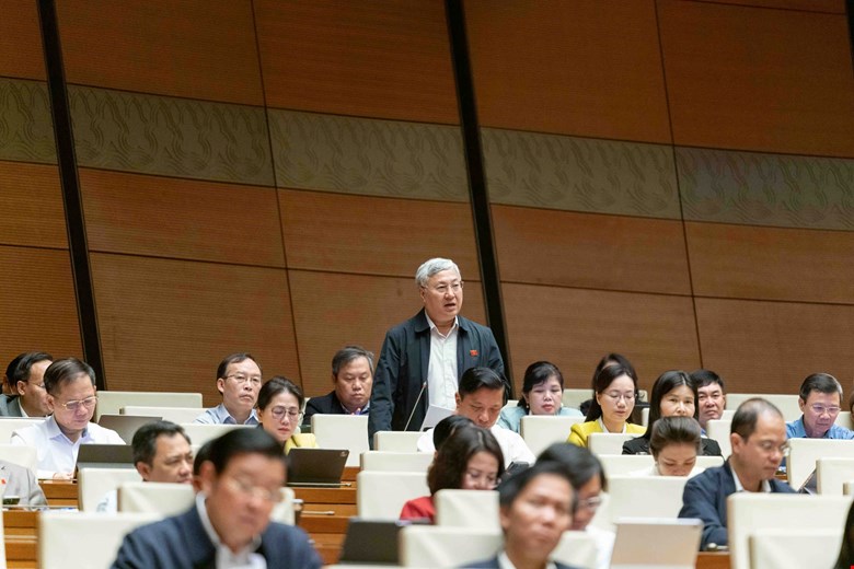 Tranh luận viên chức có được làm việc “chân trong, chân ngoài”? Đại biểu Trần Văn Lâm - ảnh: QH