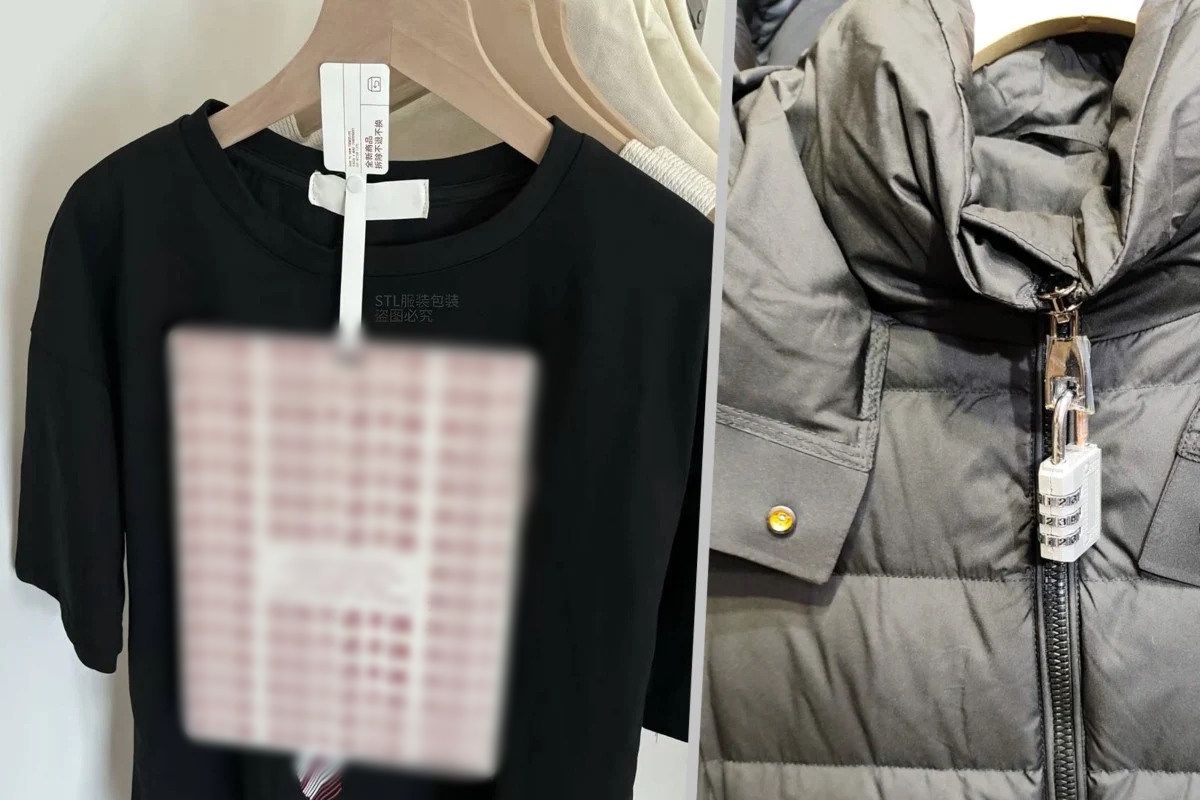  Việc gắn mác khổ lớn, đưa ổ khóa mã số vào quần áo để hạn chế tình trạng khách mua mặc rồi trả lại.