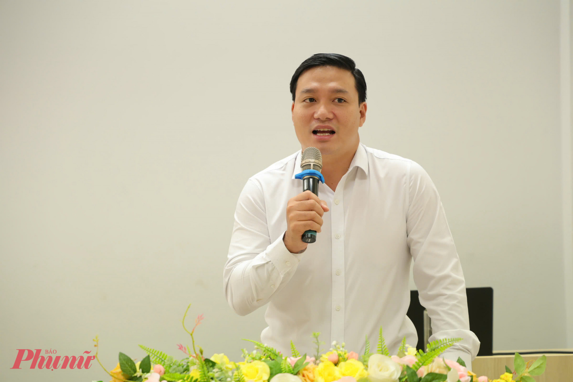 Ông Doãn Trường Quang - Trưởng Ban Tuyên giáo và Dân vận Đảng ủy UBND TPHCM - phát biểu tại buổi lễ - Ảnh: Thanh Tâm