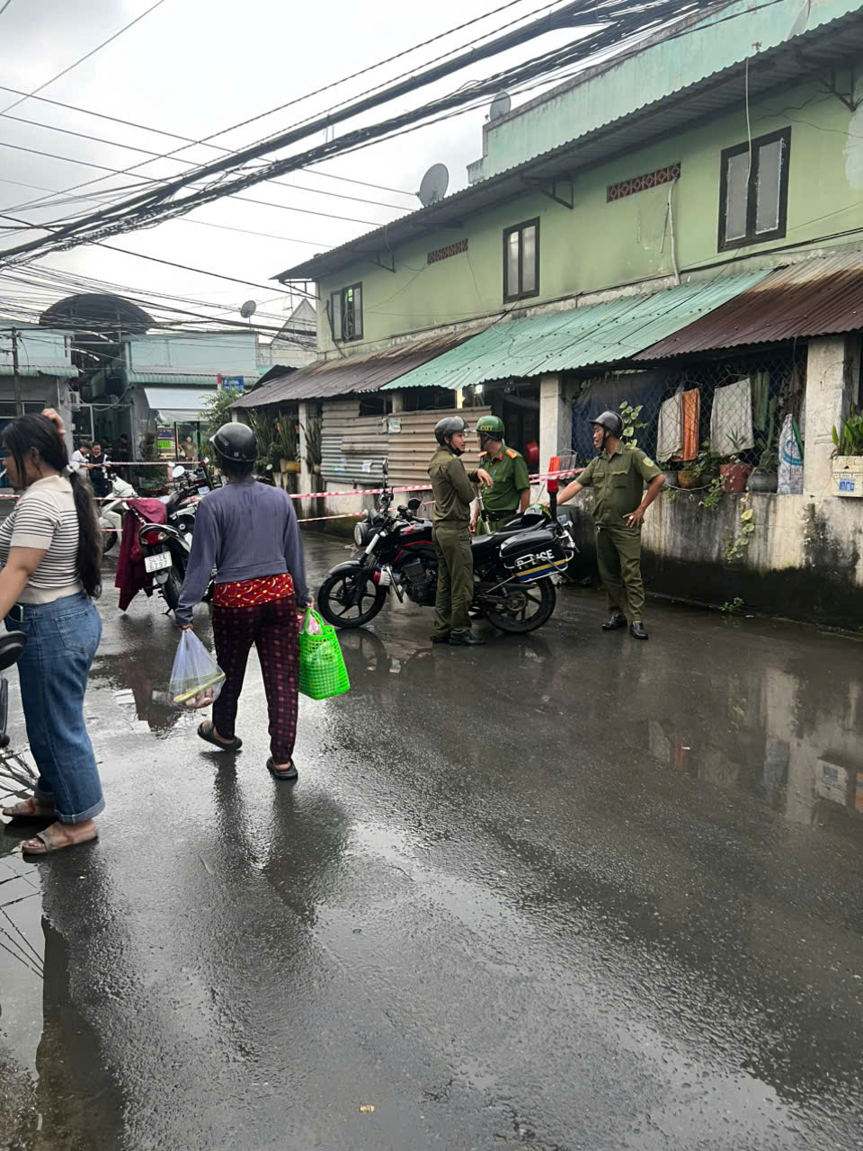 Hiện trường vụ án mạng. Ảnh: T.Q