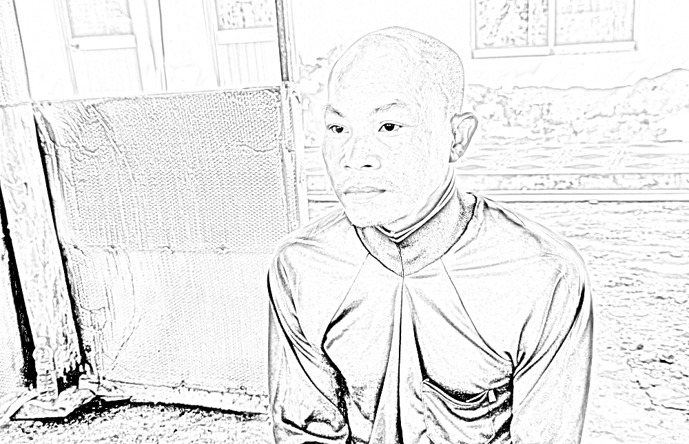 Lê Trí Tâm Anh tại cơ quan công an - Ảnh CACC