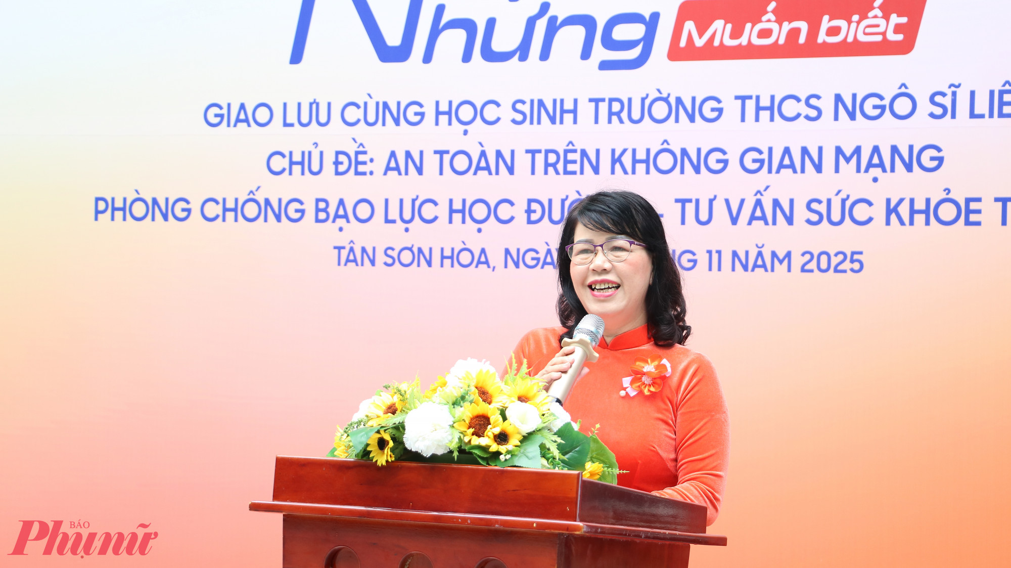 Bà Trương Lê Mỹ Ngọc phát biểu tại chương trình - Ảnh: Trang Thư