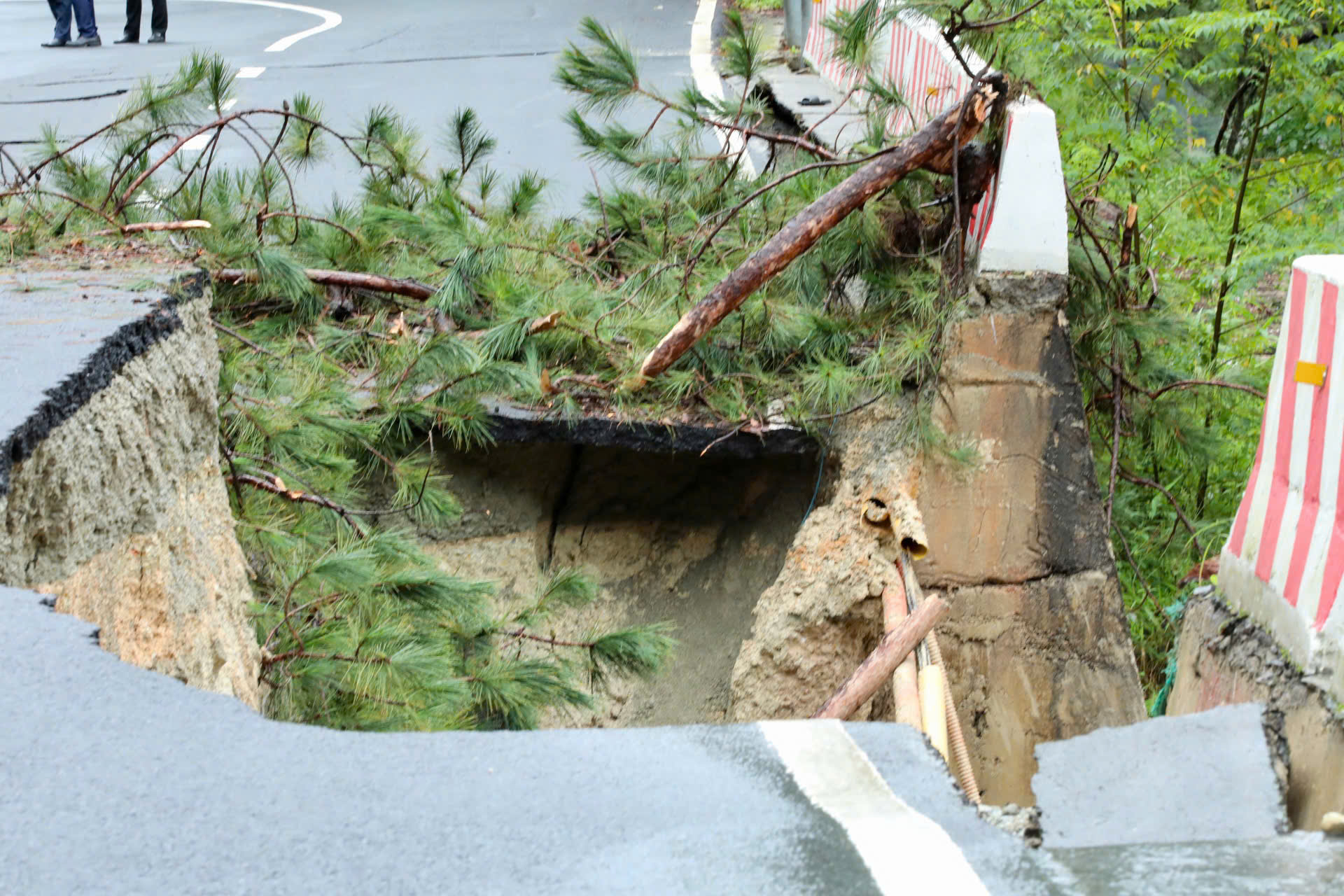 Hiện trường vụ sạt lở - Ảnh: T.L.