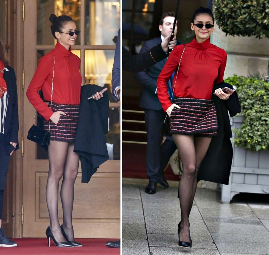 Vớ da mỏng là lựa chọn “kinh điển” mà chị em có thể sử dụng trong những ngày lạnh vừa phải. Loại vớ này tạo hiệu ứng đôi chân mịn màng, thon dài và rất phù hợp với váy chữ A, váy xếp ly hay chân váy dạ tweed. Khi chọn vớ da, em nên ưu tiên tông màu tiệp da như nude, beige hoặc đen mờ để vừa giữ ấm nhẹ nhàng vừa tăng độ thanh lịch. Một mẹo nhỏ là chọn loại có độ bền cao, hạn chế xước để giữ vẻ chỉnh chu suốt cả ngày.