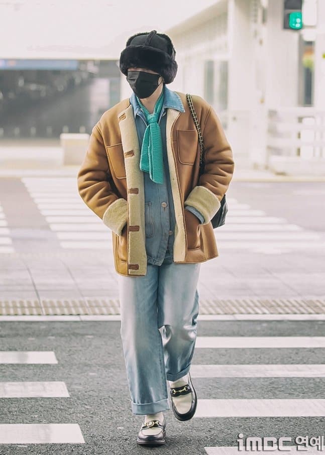 Thời trang sân bay của G- Dragon được chjp vào tháng 1-2025. Ảnh: 