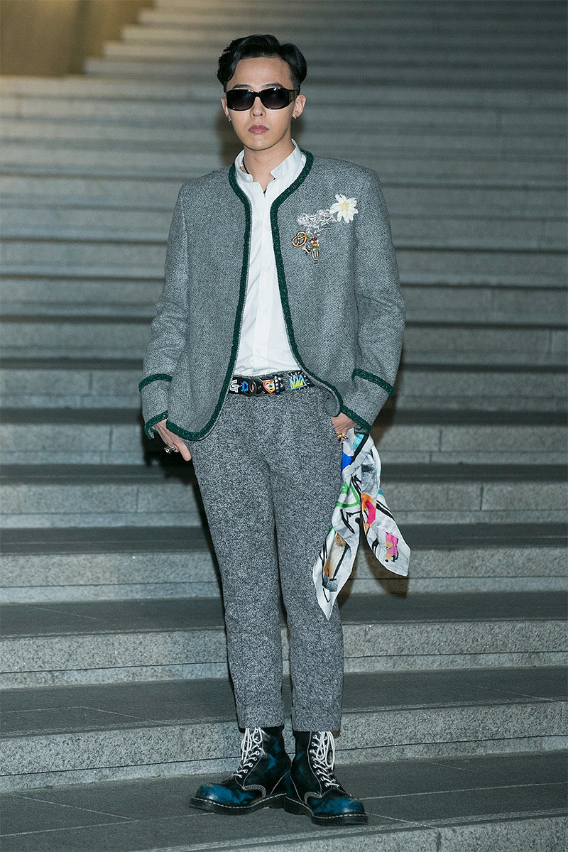 G-Dragon tại buổi trình diễn Chanel Cruise 2016. Ảnh: Getty