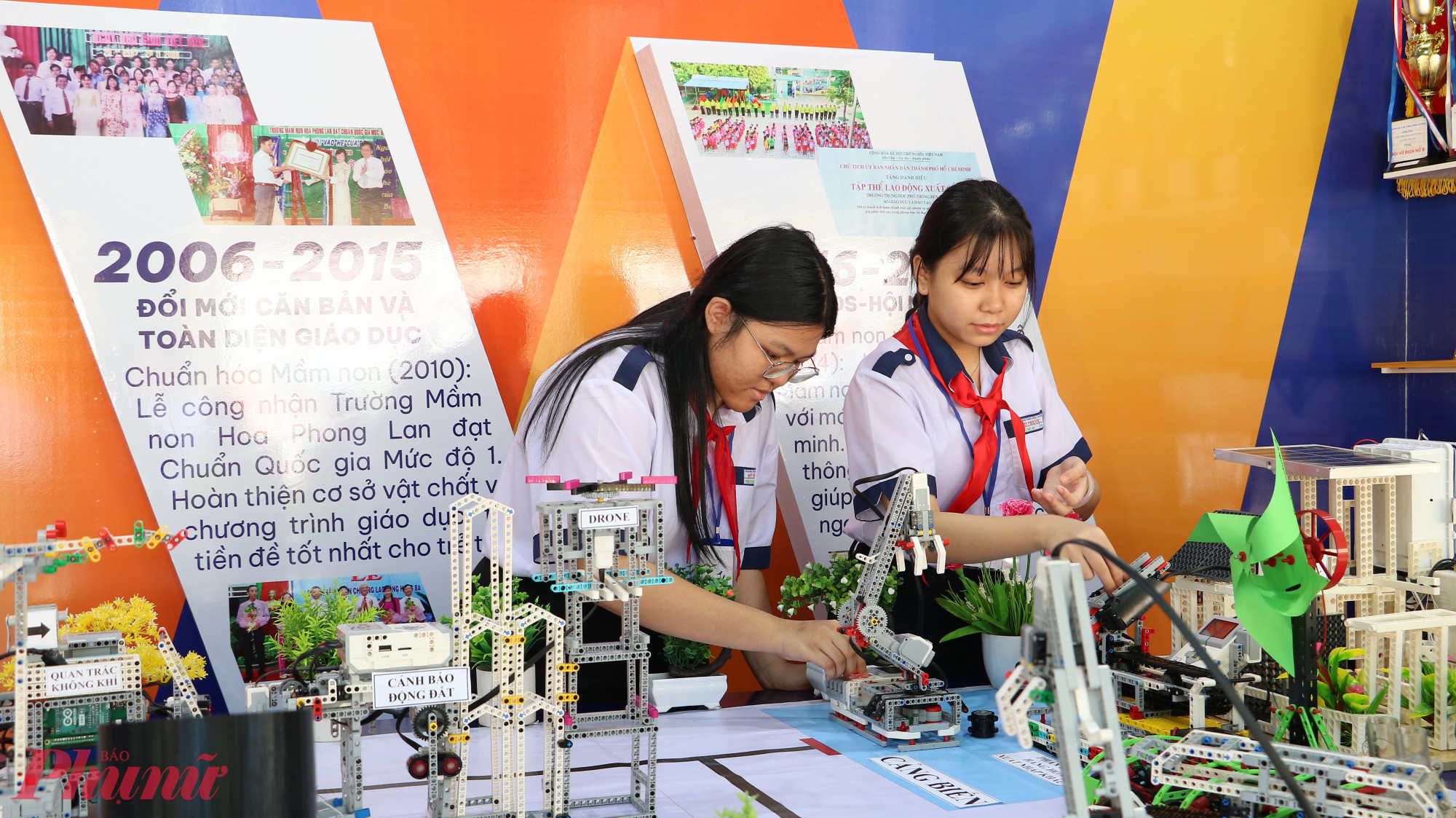 Học sinh Trường THCS Mỹ Phước (phường Bến Cát) 