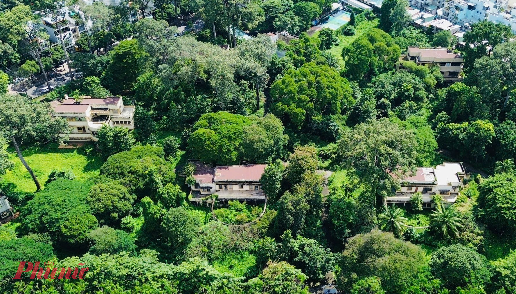 Các căn biệt thự cổ tại khu đất số 1 Lý Thái Tổ - Ảnh: TQ