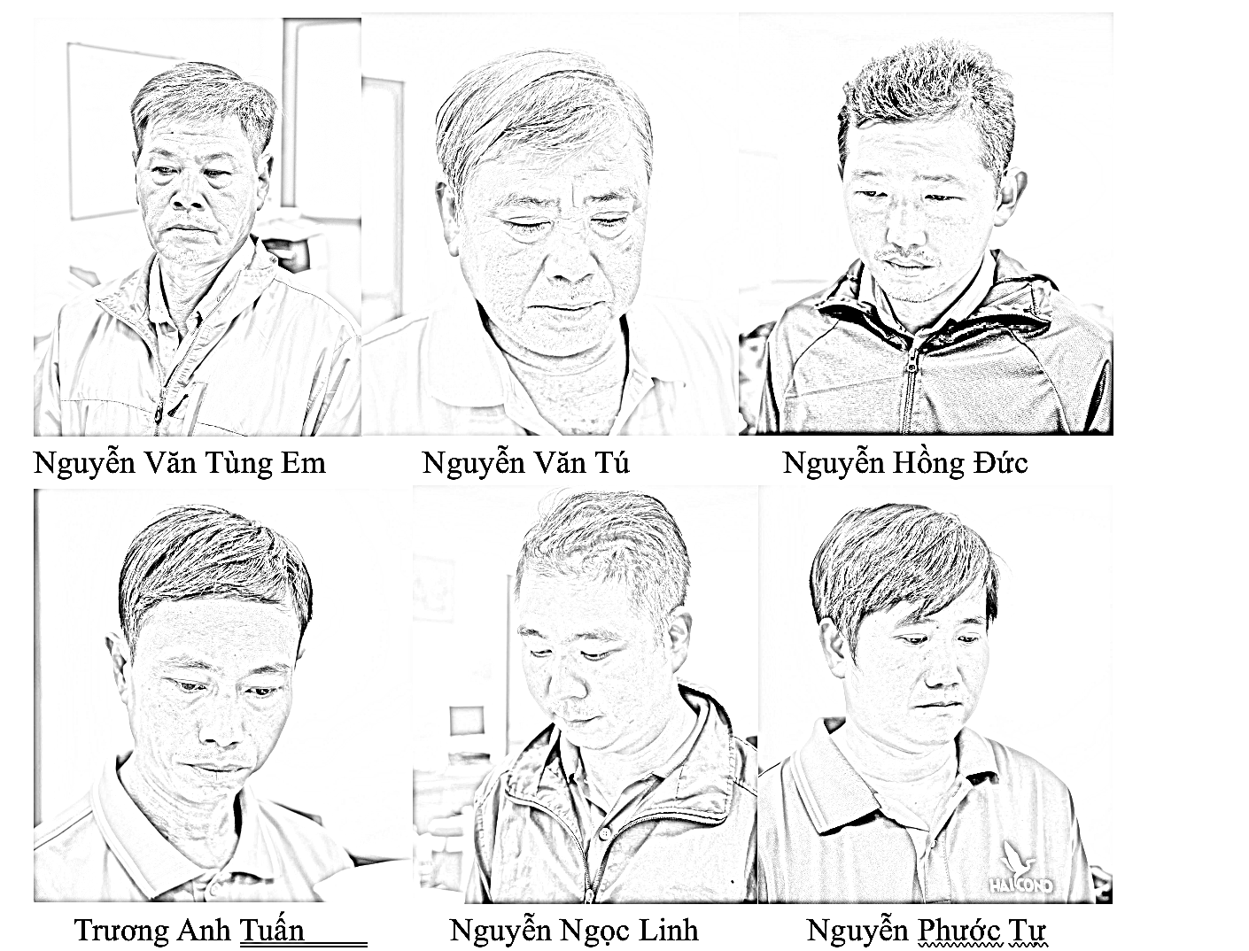 Các đối tượng bị bắt giam