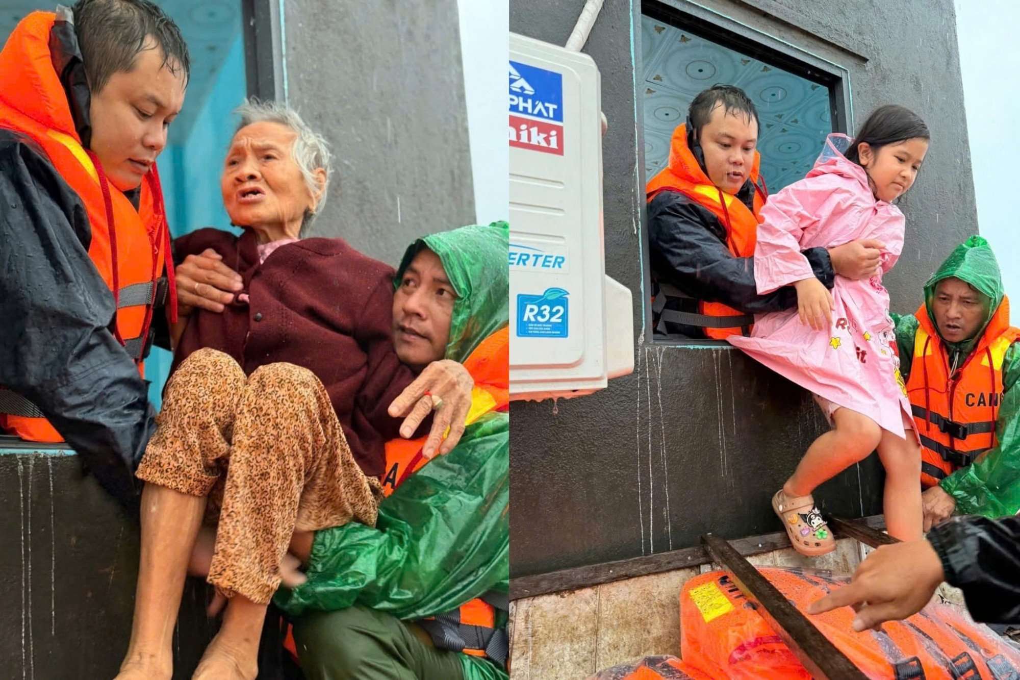 Lực lượng chức năng nỗ lực cứu hộ, sơ tán người dân ra khỏi vùng nguy hiểm - Ảnh: CACC