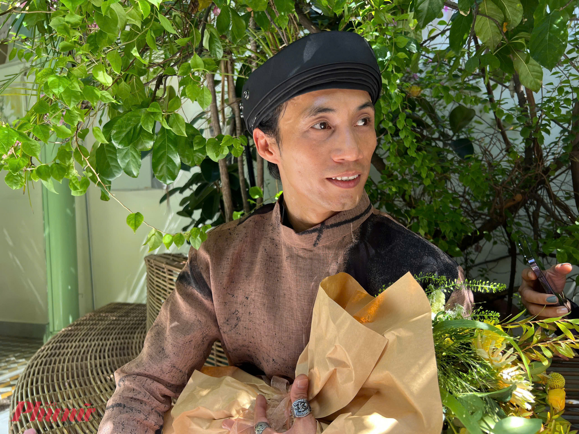 Phạm Anh Khoa trong sự kiện giới thiệu EP Dân tôi ca vào sáng 19/11