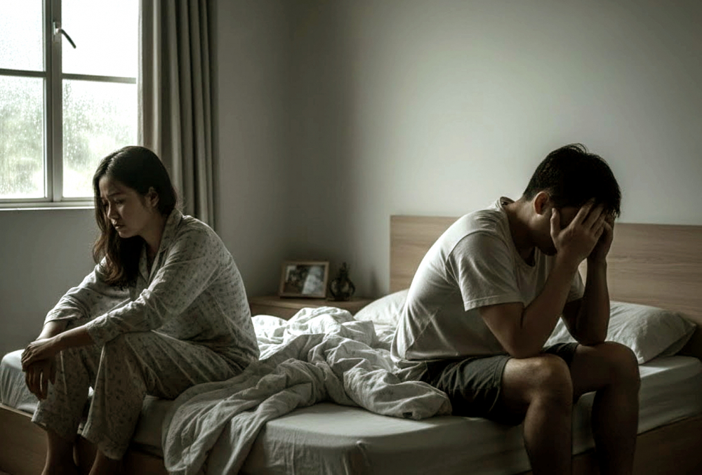 Hôn nhân ngủ đông là mối nguy ngại của nhiều cặp đôi - Ảnh được tạo bởi AI