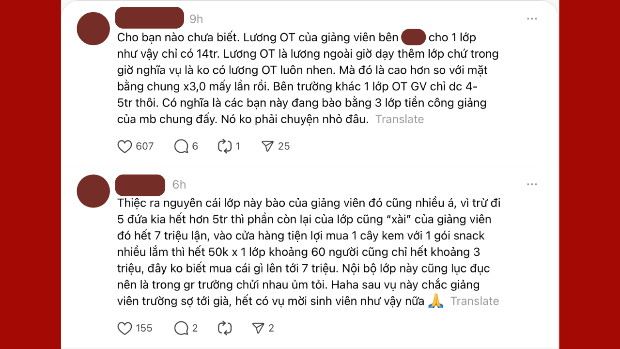 Bình luận của cộng đồng mạng về vụ việc trên Threads - Ảnh: Chụp màn hình