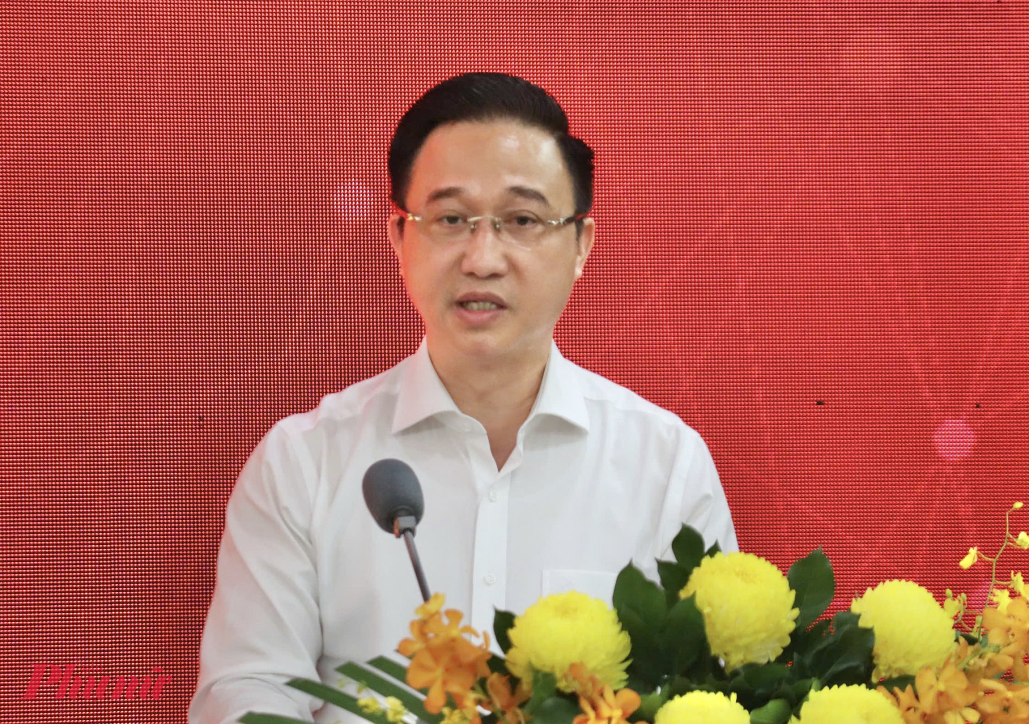 Ông Đặng Minh Thông phát biểu phát động chiến dịch - Ảnh: Thanh Tâm