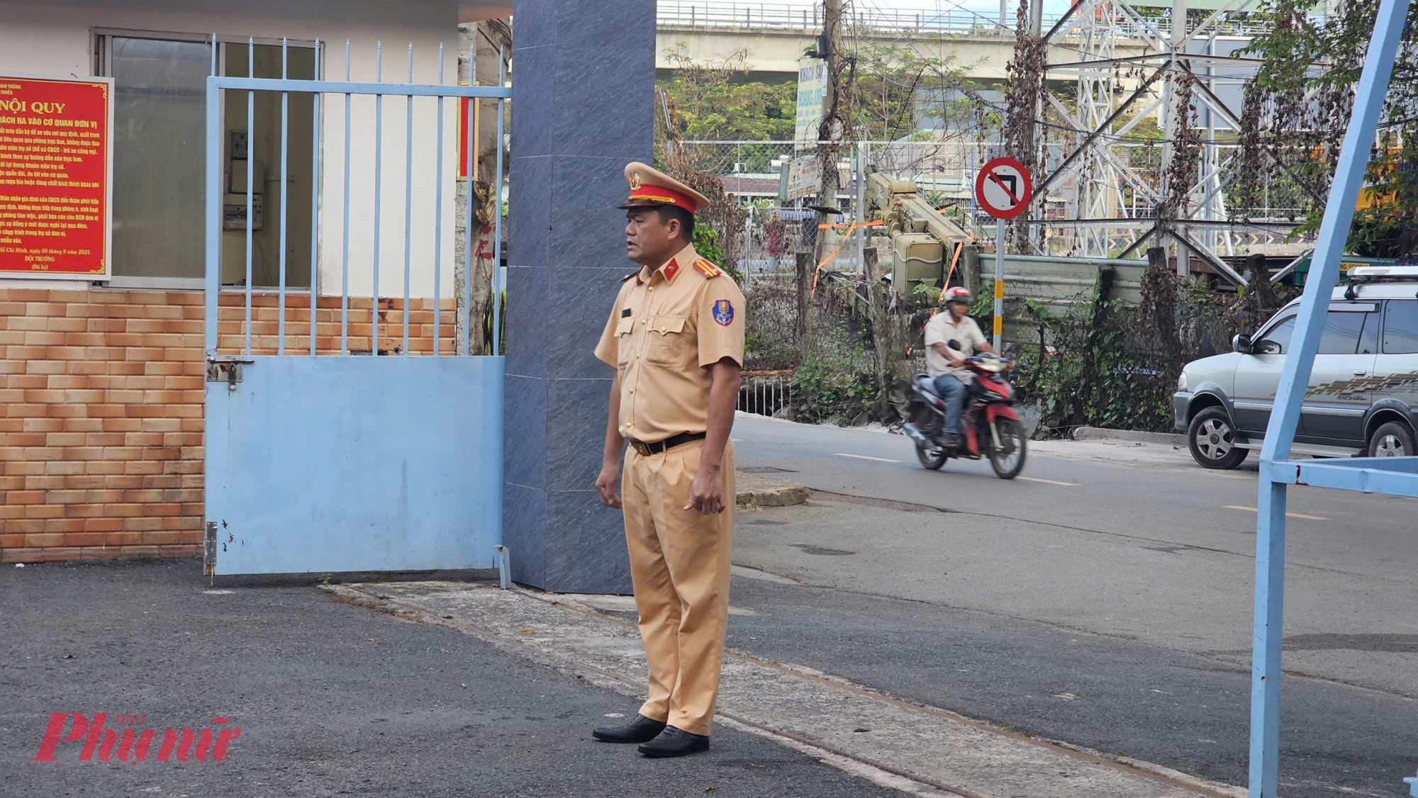 Trung tá Nguyễn Hoàng Tâm - Đội trưởng Đội CSGT Rạch Chiếc.