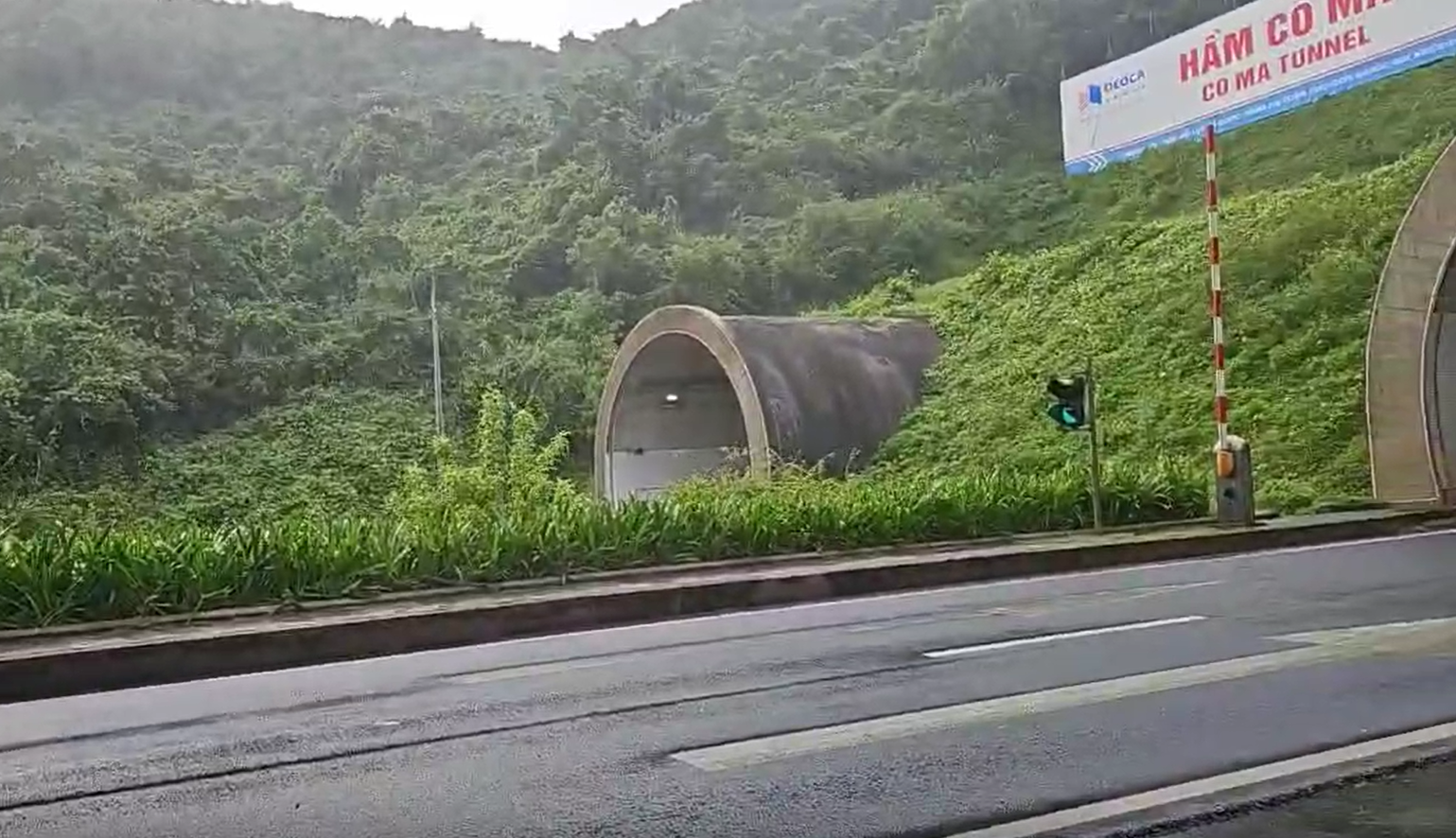 Hầm Cổ Mã đã được khắc phục tình trạng đất đá sạt lở 