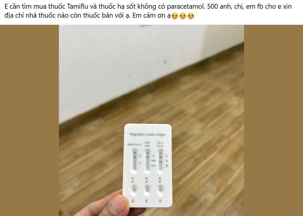 Săn lùng không được thuốc, người dùng mạng xã hội đăng tải lên các hội nhóm để tìm mua, ảnh chụp màn hình